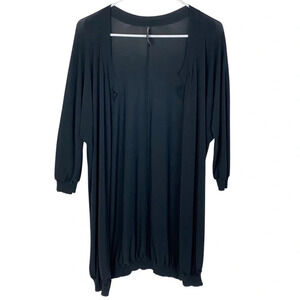 Liviana Conti Light Weight Cardigan Sweater Womens Small Black Made In Italy